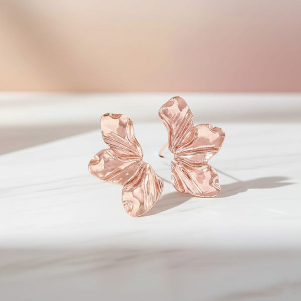 Orecchini Fiore in Oro Rosa – Gioiello Hanami Secrets