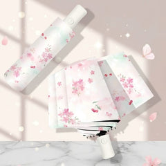 Ombrello Sakura Pieghevole – Stampa Fiori di Ciliegio Hanami Secrets