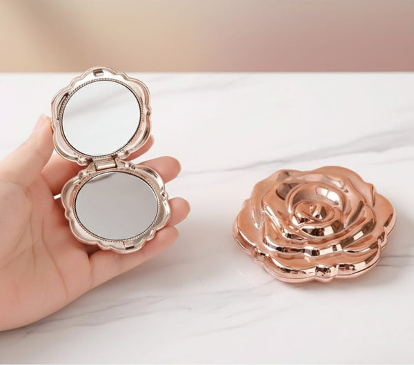 Specchietto Compatto Rosa a Fiore