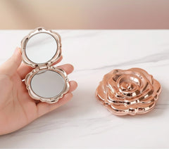 Specchietto Compatto Rosa a Fiore