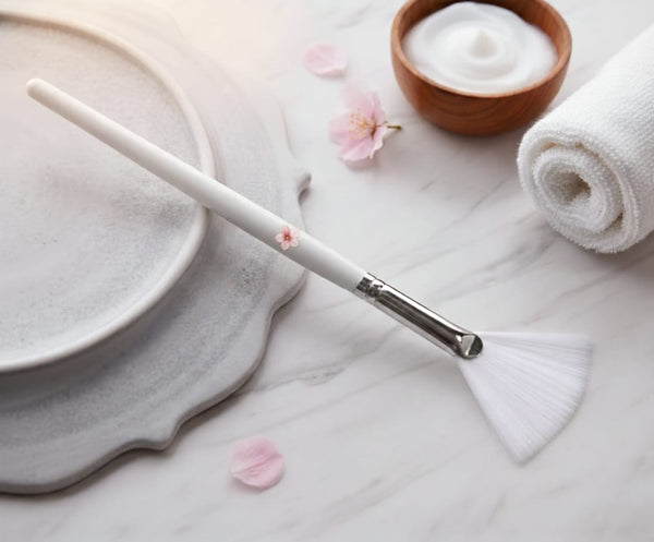 Pennello Maschera Viso a Ventaglio – Skincare Brush Professionale HanaMi Secrets