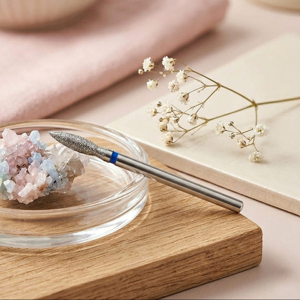 Punta Fresa in Diamante a Fiamma per Dry Manicure (Anello Blu) – Hanami Secrets